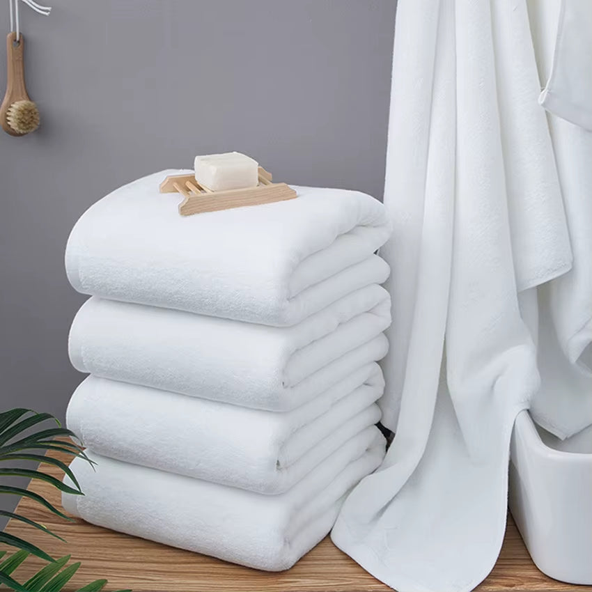 80*180/100*200Cm White Large Bath Towel Thick Cotton Shower Towels Home Bathroom Hotel Adults Toalha De Banho Serviette De Bain