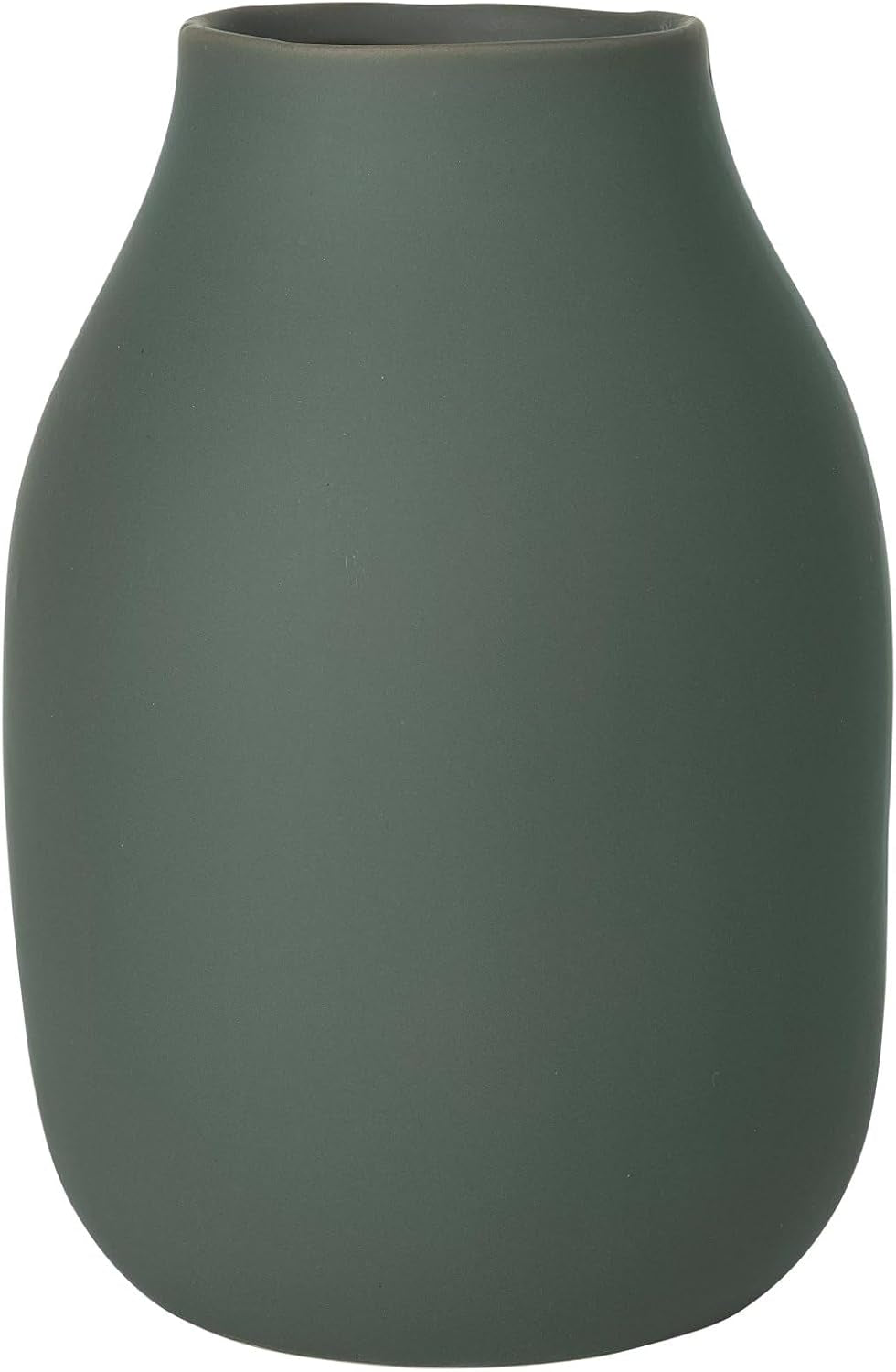 COLORA L Stoneware Vase, Agave Green, Made with Crafts, Elegant Decorative Table Vase, Decoration That Does Not Damage the Surface (H/W/D: 20 X 14 X 14 Cm, Agave Green, 65704)