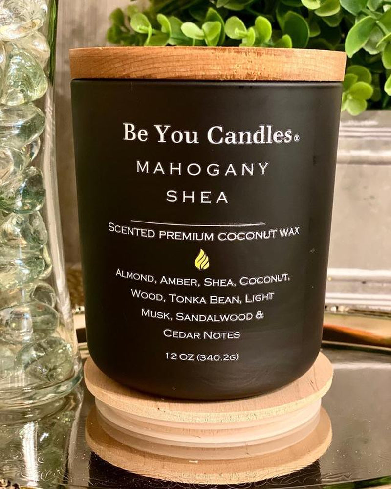 Mahogany Shea Luxury Candle Coconut Decor Light Matte