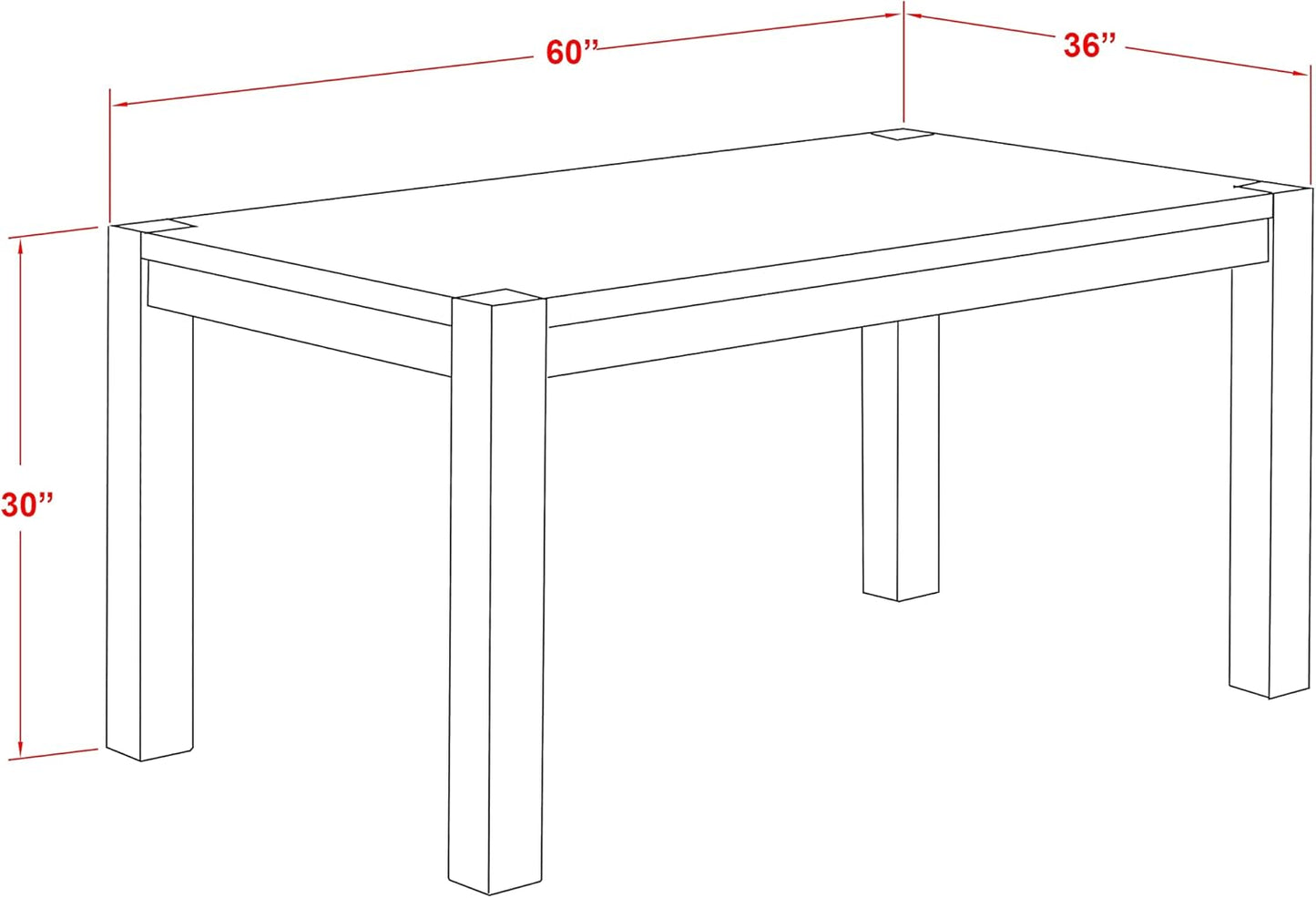 CNAB7-77-47 7 Piece Modern Dining Table Set Consist of a Rectangle Rustic Wood Wooden Table and 6 Light Sable Linen Fabric Upholstered Chairs, 36X60 Inch, Jacobean