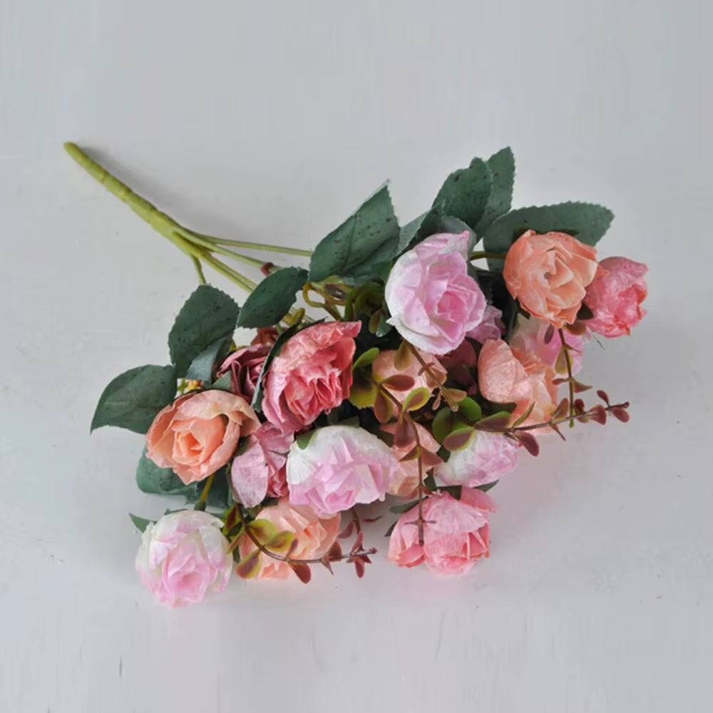 Simulated Flower Wedding Decoration Roses Simulated Rose Living Room Dining Table Decoration Rose Bud Decoration Flowers