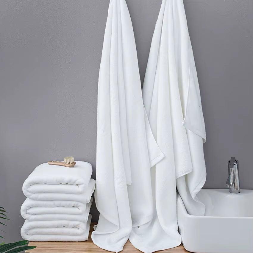 80*180/100*200Cm White Large Bath Towel Thick Cotton Shower Towels Home Bathroom Hotel Adults Toalha De Banho Serviette De Bain