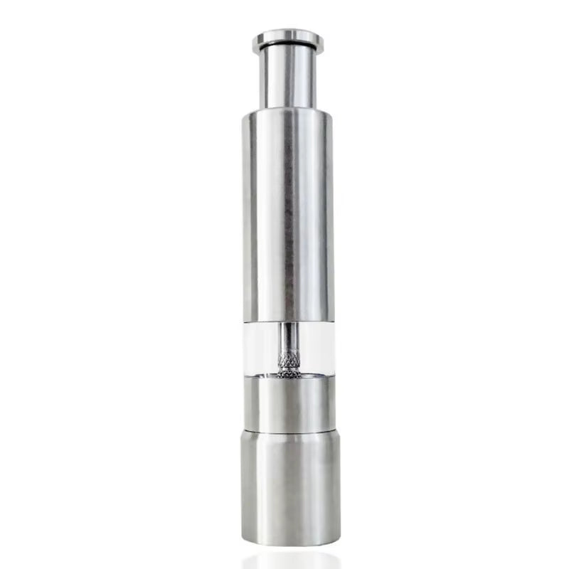 Novelty Thumb Push Pepper Mill Portable Salt Mill Manual Pepper Mill Salt Shaker Stainless Steel Spice Grinder Barbecue Kitchen