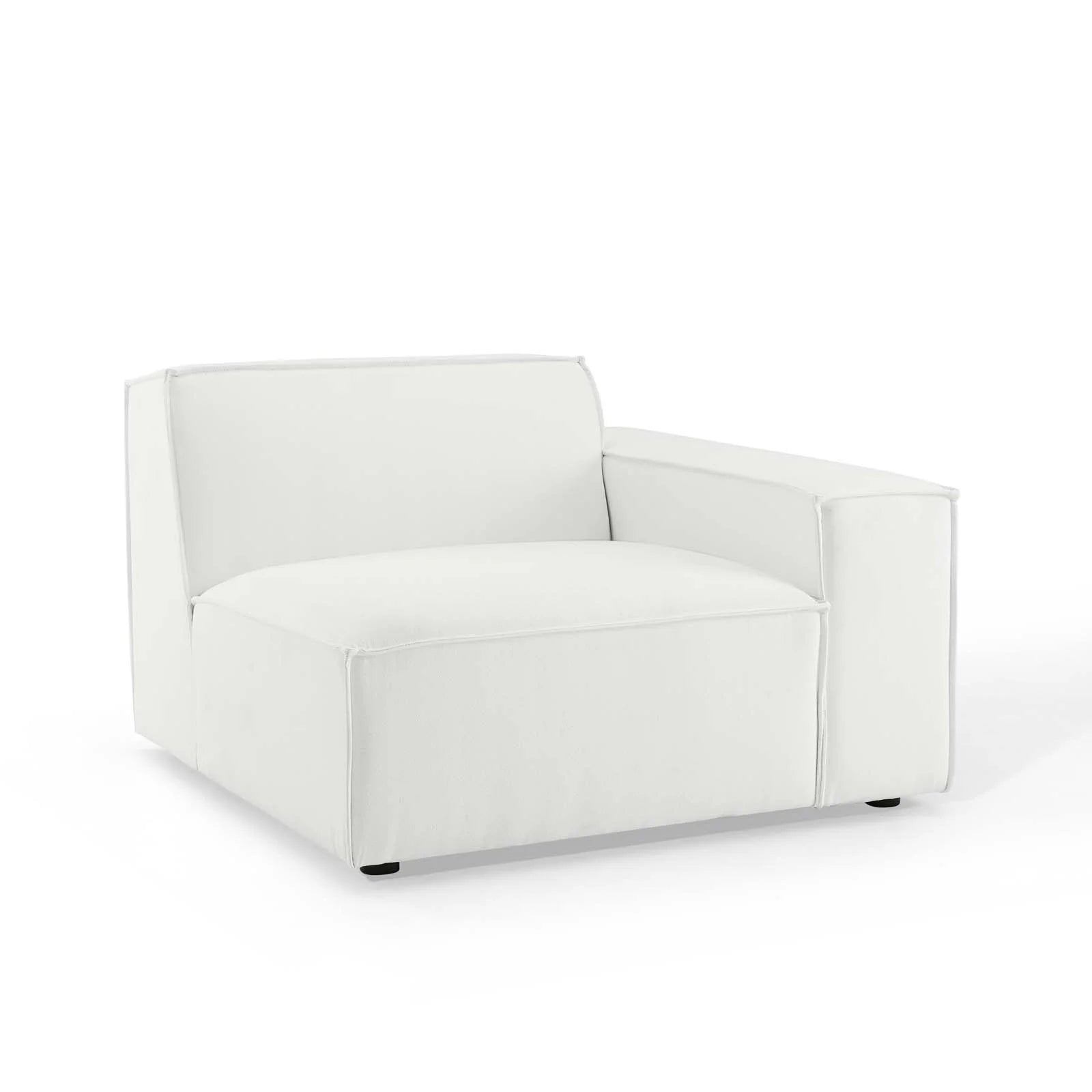 Restore 7-Piece Modern Fabric Upholstered Sectional Sofa in White