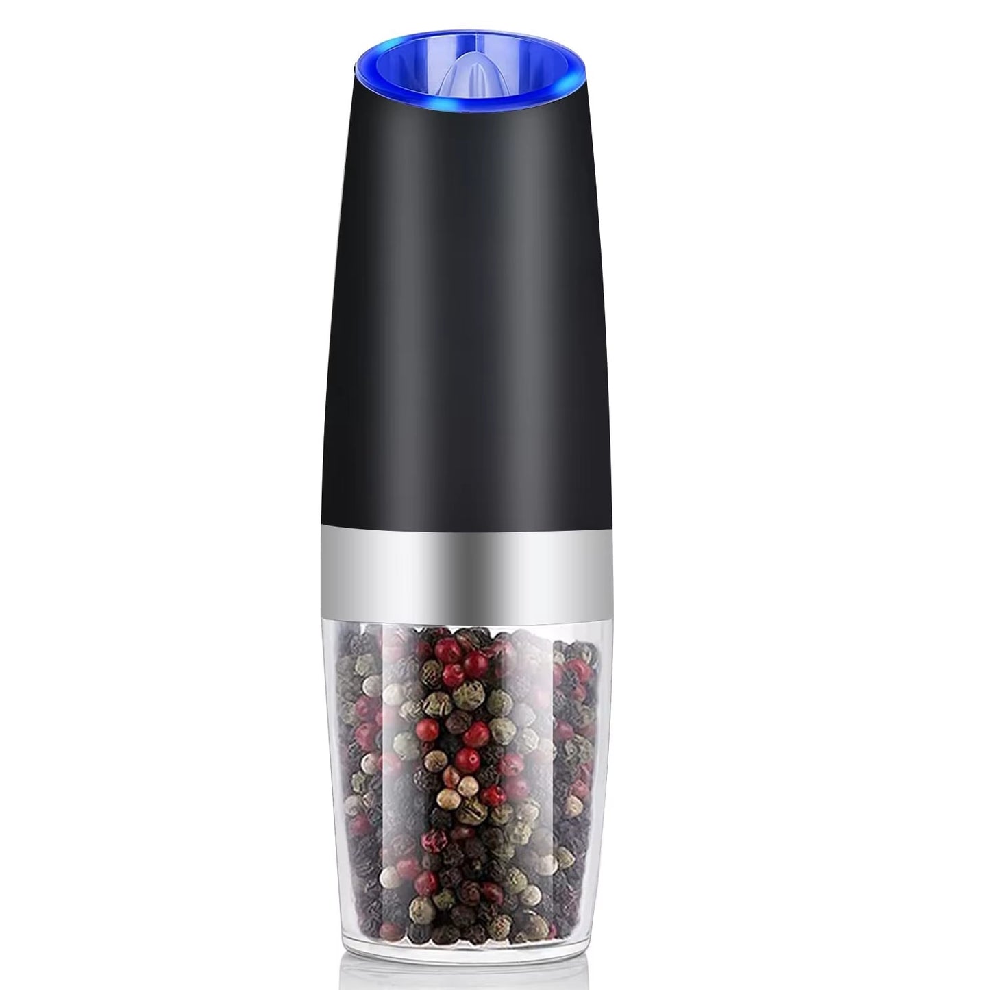 Electric Pepper and Salt Grinder Set Gravity Automatic Spice Mill Grinder Battery Powered Kitchen Gadgets for Cooking Seasoning