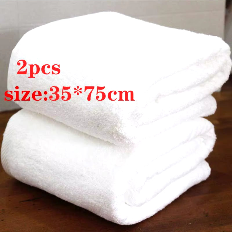 High Quality New 100% Cotton Bath Towels White Embroidery Star Hotel Luxury Bath Towel Sets Soft Hand Towel Absorbent 2020 New