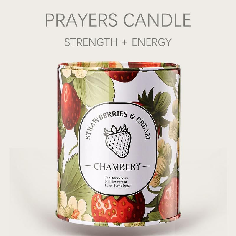 Prayer Candle(Strength + Energy)Christian Gifts Instead of Crystalenergy Back Candle 65-Hour Burn Spiritual Healing Scented Candle Forhome Energy Cleansing Chakra Healing & Banishing Negative Energyhealing Decor Candle Gift