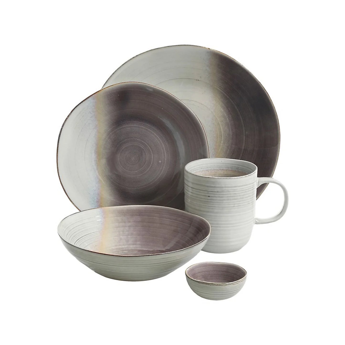 Laurie Gates  Aubergine Blush 20-Piece Dinnerware Set