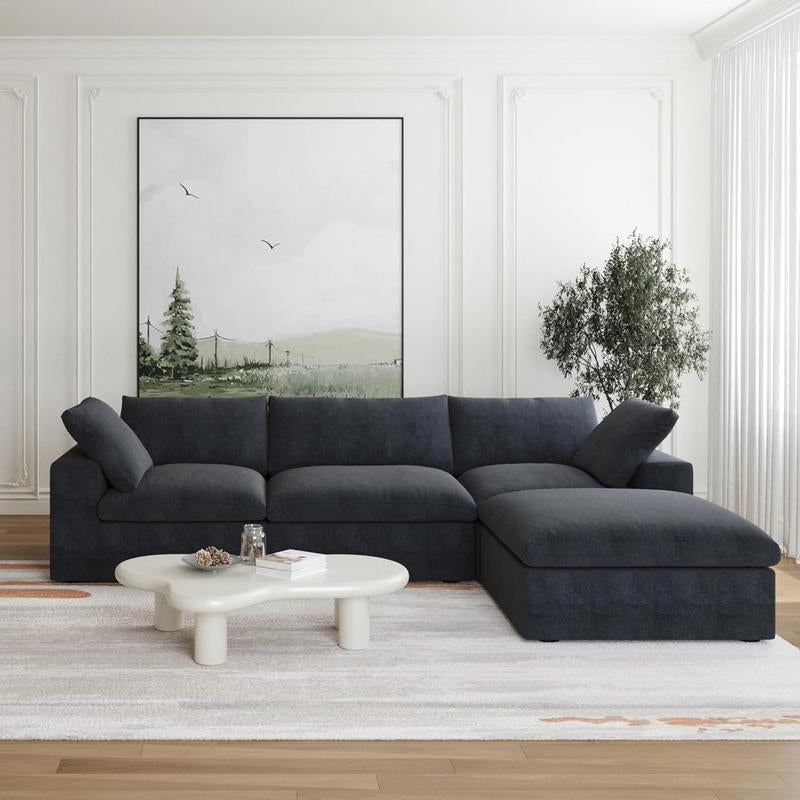 TVF Cloud Modular Section Sofa-3 Seats with One Ottoman