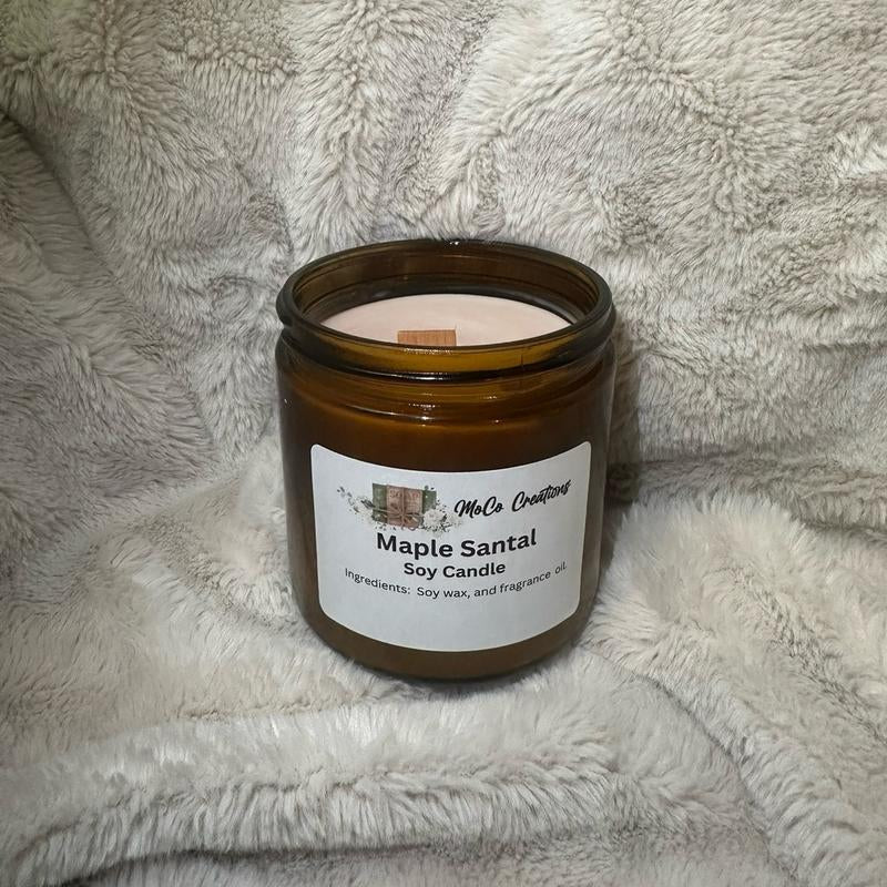 Fall & Winter Scented Wood Wick Candles| Bedroom | Decoration | LARGE