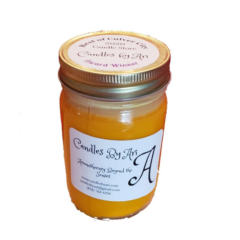 Orange Creativity & Energy Affirmation Aromatherapy Jar Candle Cranwood Tangerine Cinnamon