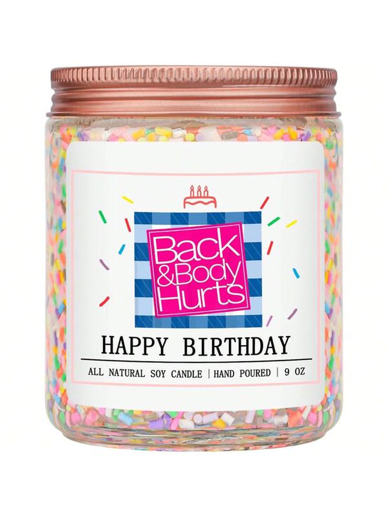 Birthday Candles Gifts for Her and Him, Birthday Gifts for Women Men, Unique Best Friend Birthday Gift Ideas -Back & Body Hurts Happy Birthday Candles