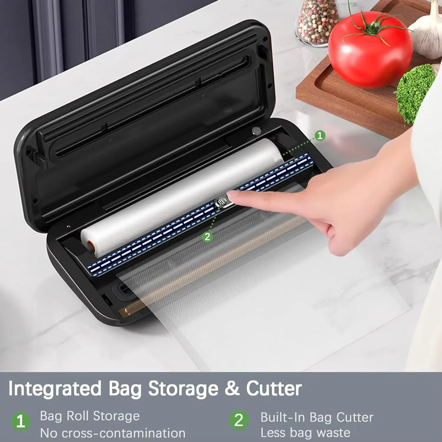 Vacuum Sealer Machine Dry/Moist Vacuum Sealer Machine with Bag Storage Air Sealer Machine for Food Storage and with Starter Kit