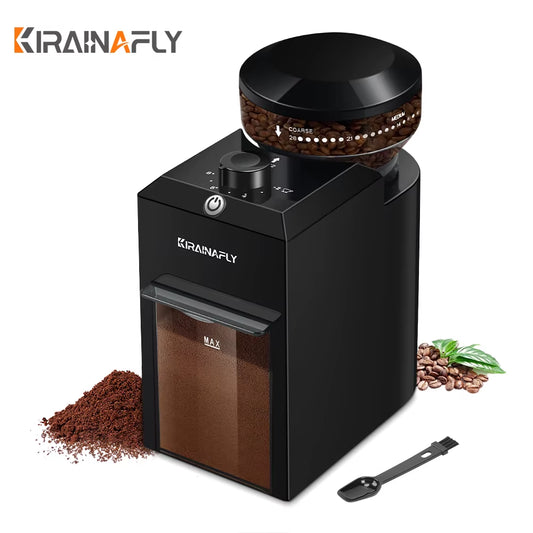 Automatic Burr Mill Coffee Grinder Electric Coffee Bean Grinding with 28 Adjustable Gears for Espresso French Press Drip Coffee